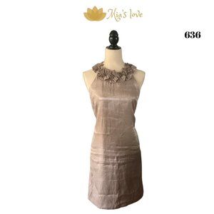 London Times Petites,  Dress Women, Size 10 P,  Beich  Color , Sleeveless